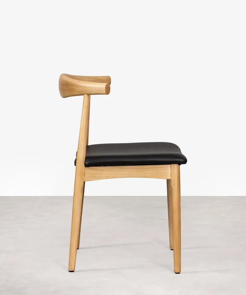Silla de Comedor en Madera y Polipiel Denver