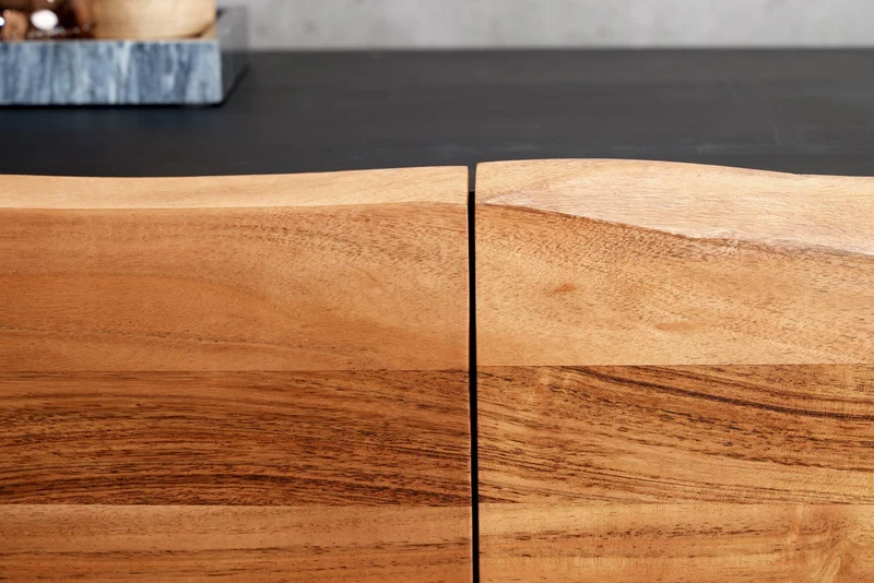 Buffet design industriel ORGANIC ARTWORK 180cm structure en fer et bois d’acacia massif