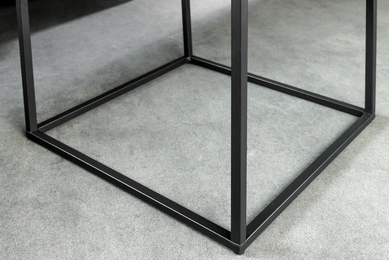 Table d’appoint moderne ARCHITECTURE 45cm structure métal graphite