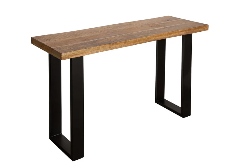 Console design IRON CRAFT 115cm en bois de manguier et fer