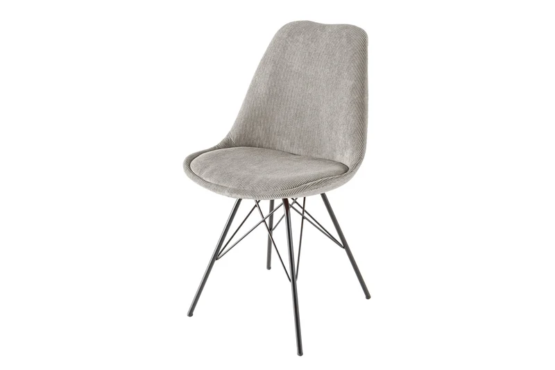 Lot de 2x chaises rétro SCANDINAVIA MEISTERSTÜCK gris