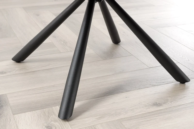 Lot de 2x chaises pivotante BIG GEORGE en tissu structuré gris avec accoudoirs en métal noir