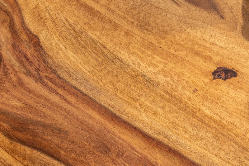 Table d'appoint en bois massif SCORPION 45cm marron Finition pierre de Sheesham Pieds en épingle à cheveux Espace de rangement
