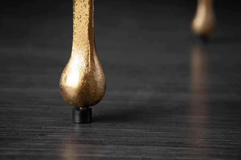 Table d'appoint extravagante LIQUID LINE S 34cm design goutte d'or