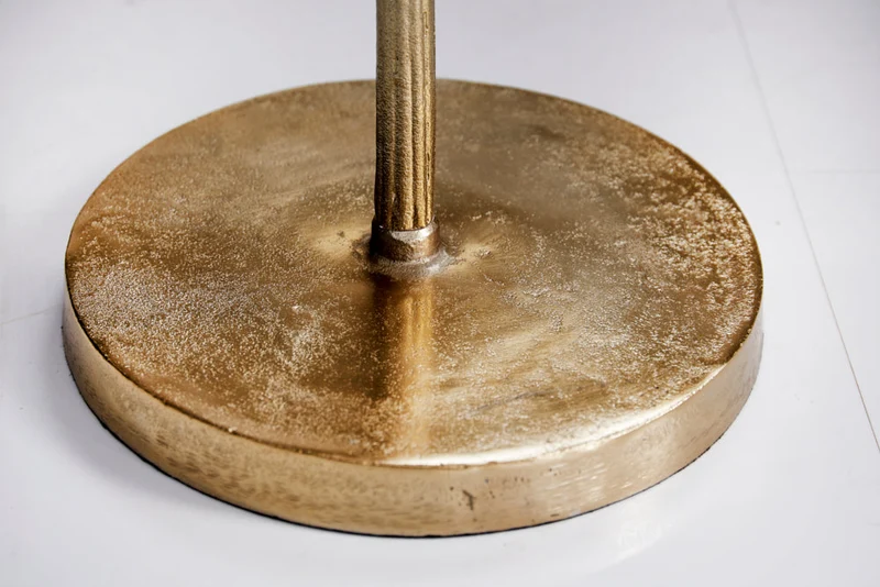 Table d'appoint design faite main ABSTRACT LEAF 40cm or