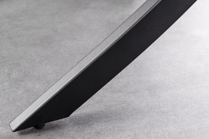 Table à manger ronde ALPINE 120cm céramique anthracite structure métal noir