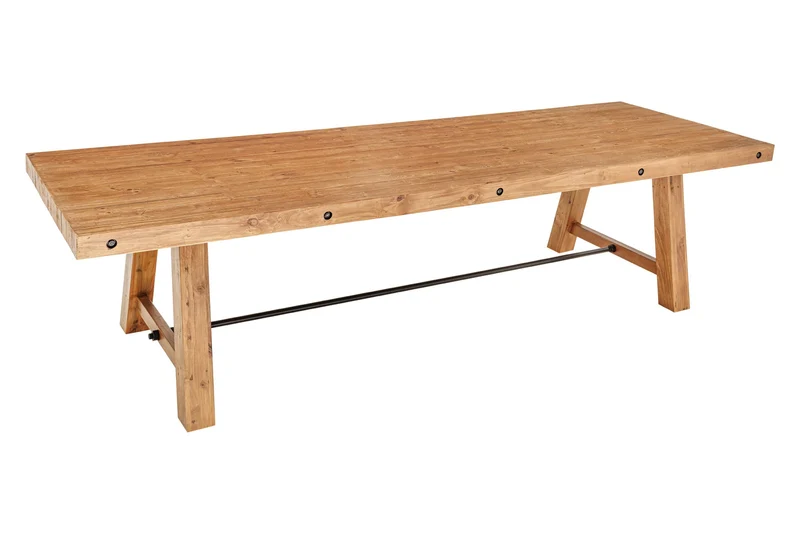 Table à manger massive FINCA 300 cm en pin recyclé marron vintage