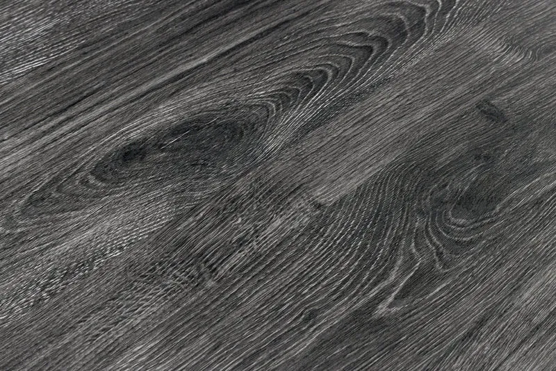 Table à manger industrielle WILD 180cm chêne sauvage gris cérusé design bord d'arbre cadre en X noir
