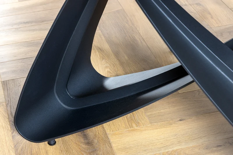 Table à manger extensible INFINITY 180-260cm taupe céramique marbre noir métal