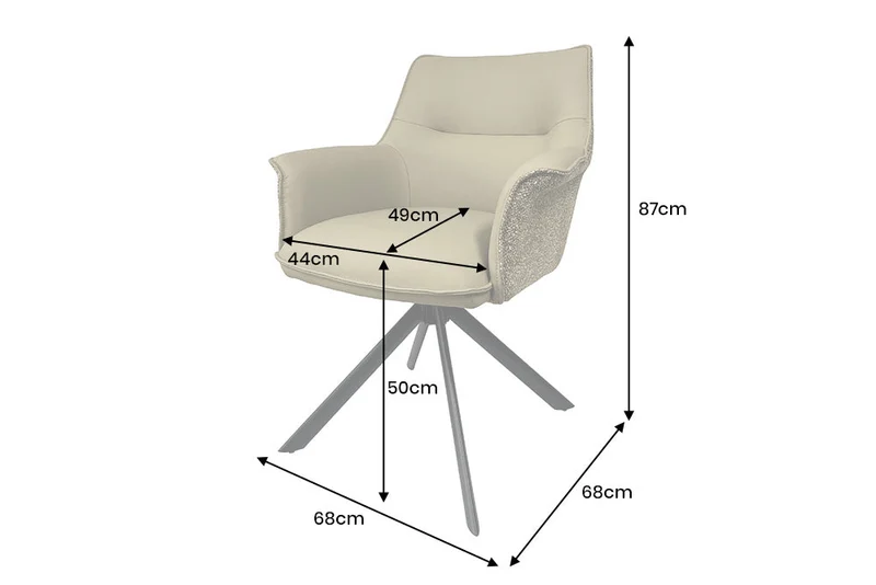 Lot de 2x fauteuils pivotant LE GRAND cuir véritable vert tissu texturé structure métal noir