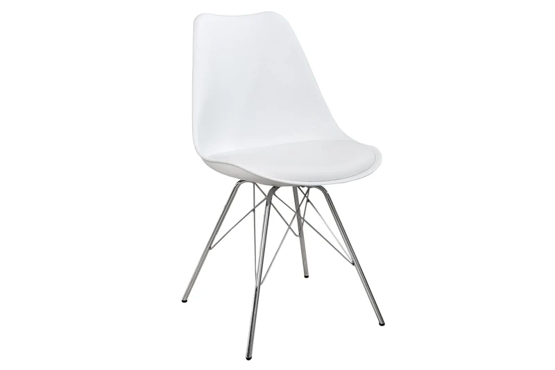 Lot de 2x chaises rétro SCANDINAVIA MEISTERSTÜCK blanche