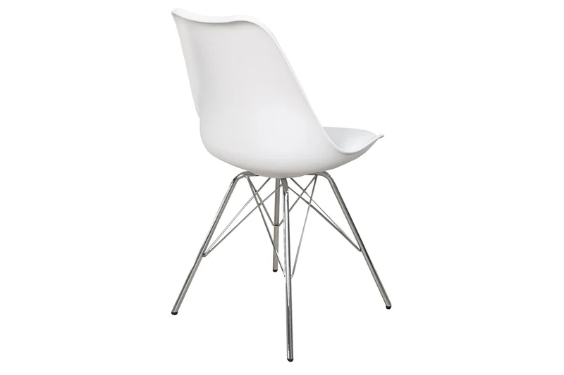 Lot de 2x chaises rétro SCANDINAVIA MEISTERSTÜCK blanche