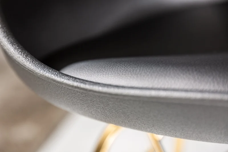 Lot de 2x chaises design SCANDINAVIA MEISTERSTÜCK pieds noir doré
