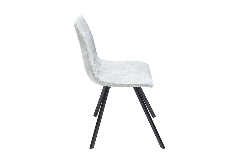 Lot de 2x chaises rétro AMSTERDAM CHAIR gris pierre design classique