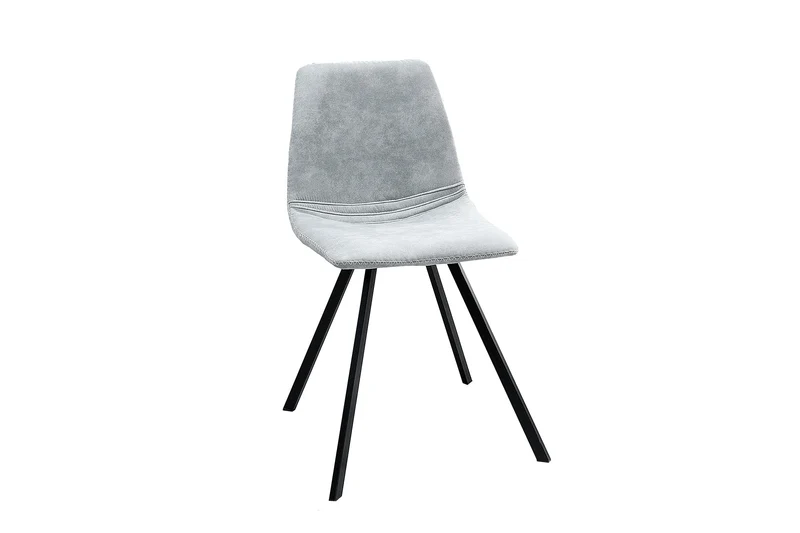 Lot de 2x chaises rétro AMSTERDAM CHAIR gris pierre design classique