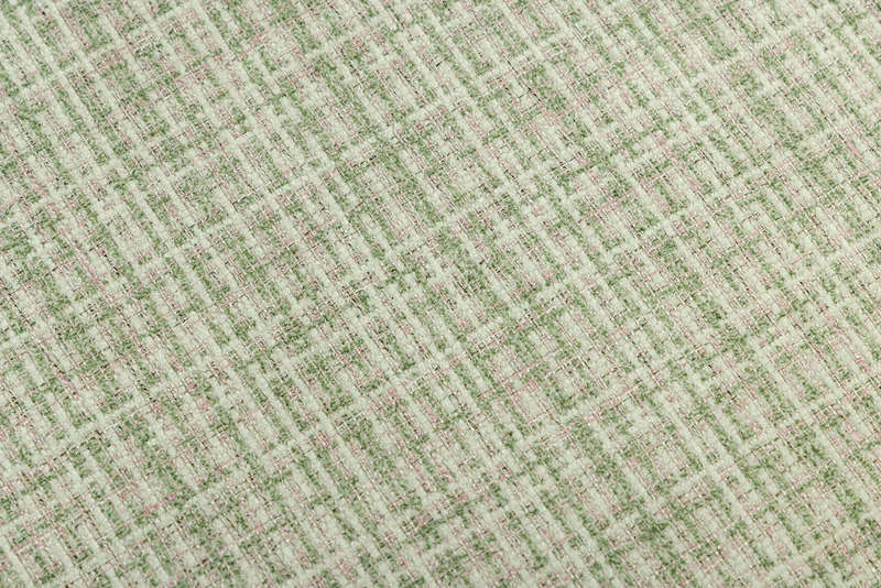 Lot de 2x chaises design LYON à carreaux vert-rose Bouclé pieds métal noir