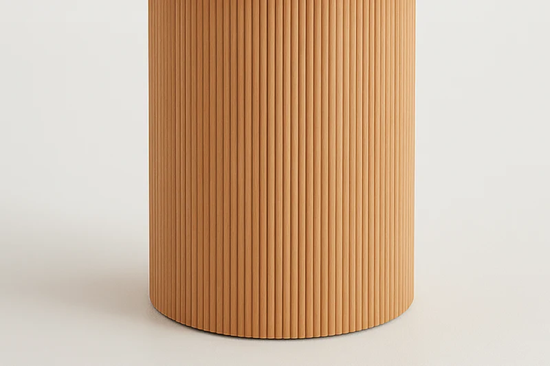Table à manger ronde Pascal – Design moderne en MDF finition bois – Ø120 cm