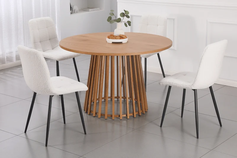 Table à manger ronde en bois - ALFORD