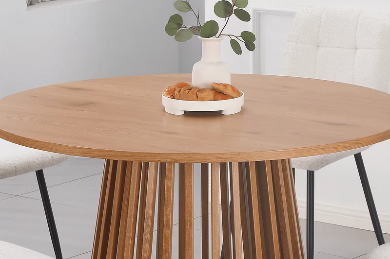 Table à manger ronde en bois - ALFORD