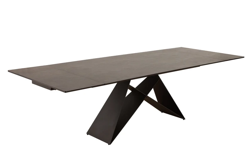 Table à manger extensible PROMETHEUS 180-220-260cm en céramique de lave fabriquée en Italie