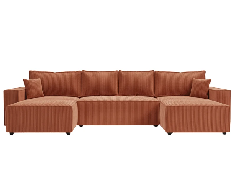 Canapé d'angle convertible velours côtelé doux Rivoli