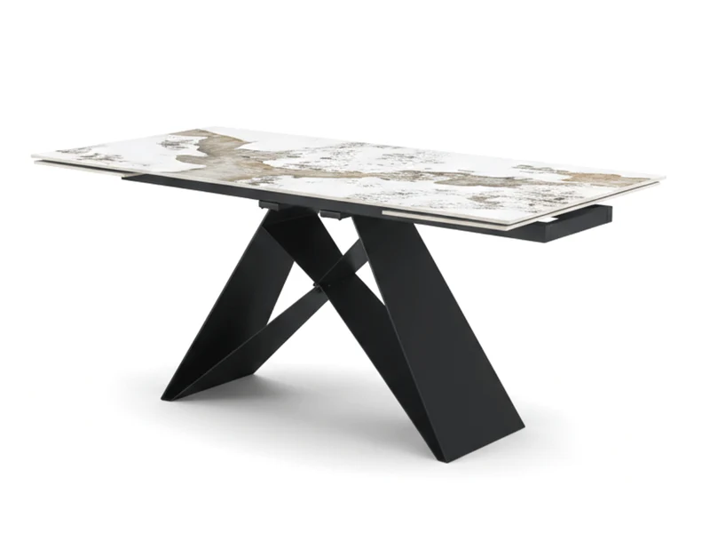 Table à manger extensible MASDAR en céramique – 180 cm fermée / 260 cm ouverte