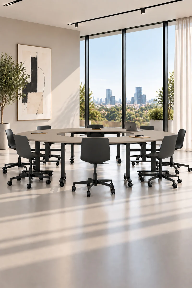 Pack Premium : Configuration circulaire Pop Folding – 4 tables
