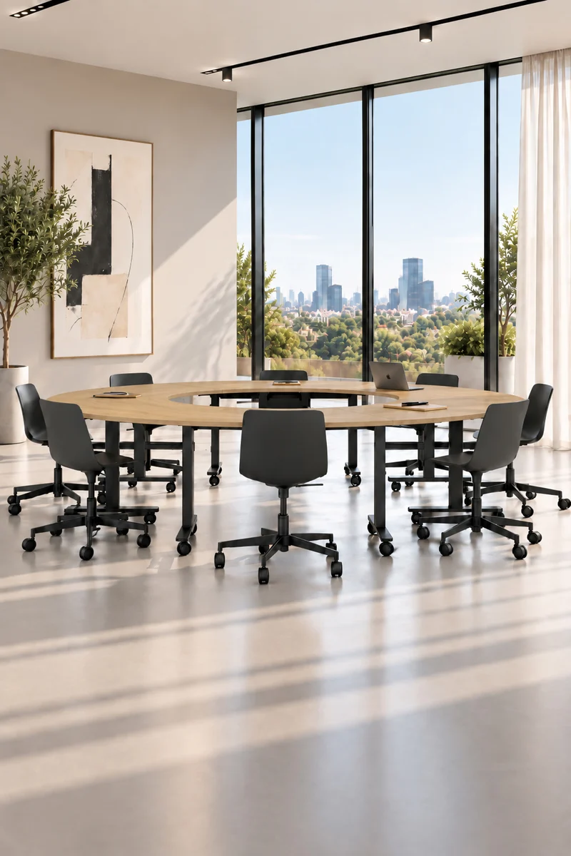 Pack Premium : Configuration circulaire Pop Folding – 4 tables