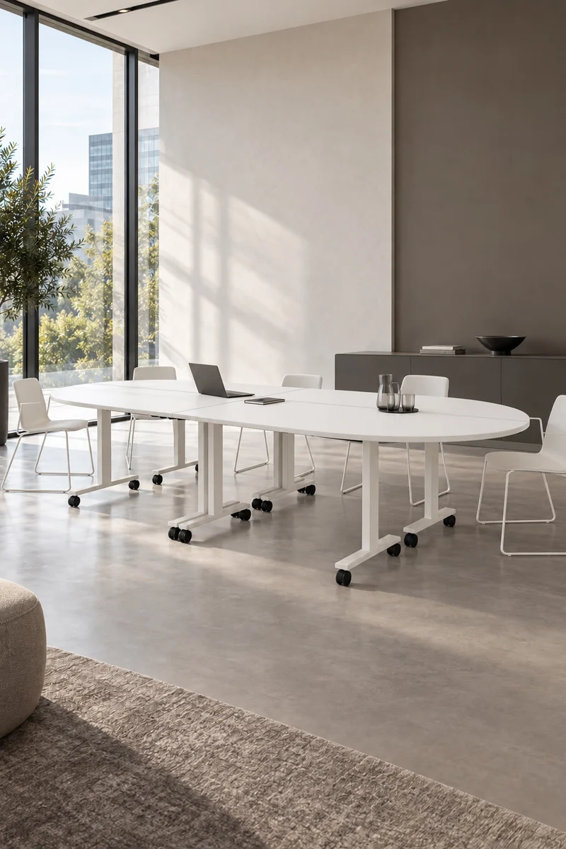 Pack Premium : Configuration 4 tables abattantes d’angle Pop Folding
