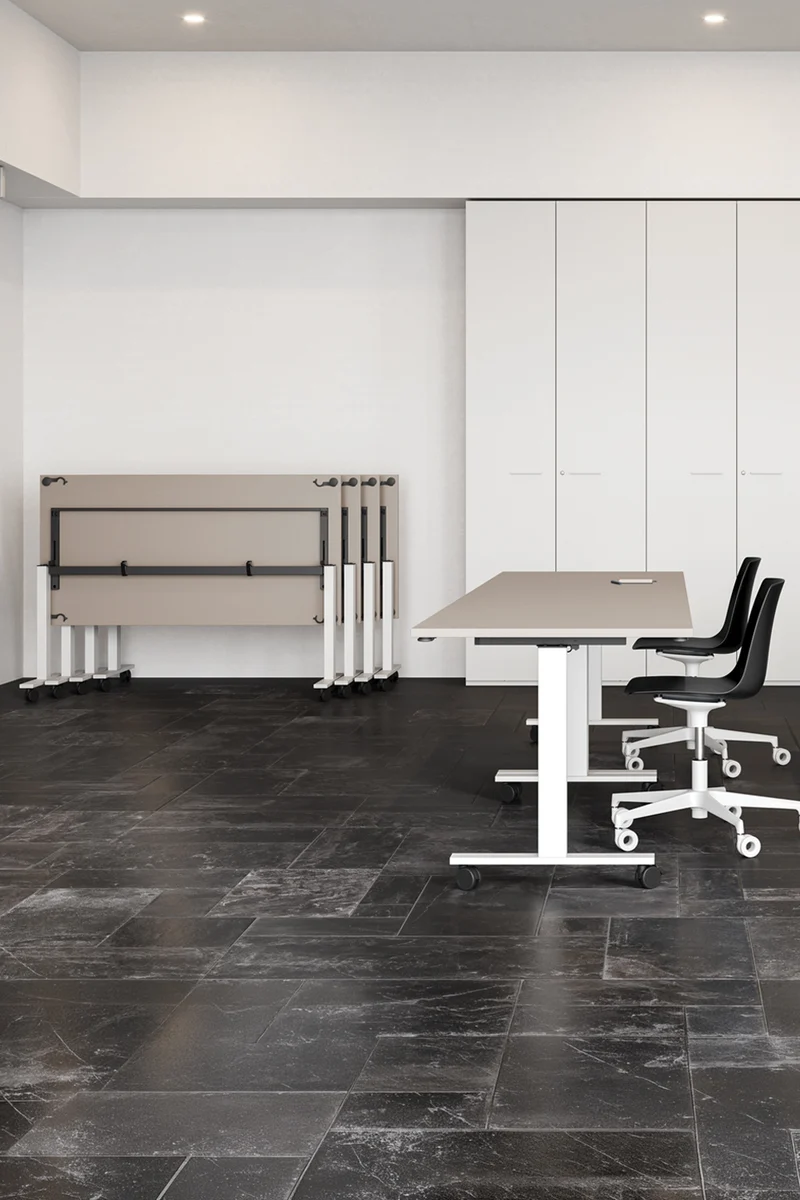 Table abattante Pop Folding sur roulettes - Profondeur 80 cm