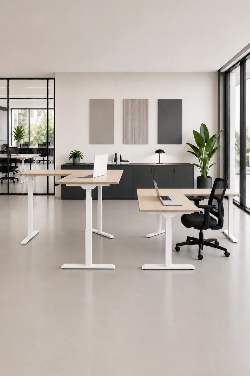 Bureau d'Angle Assis Debout Électrique Professionnel Pop AD | Frezza