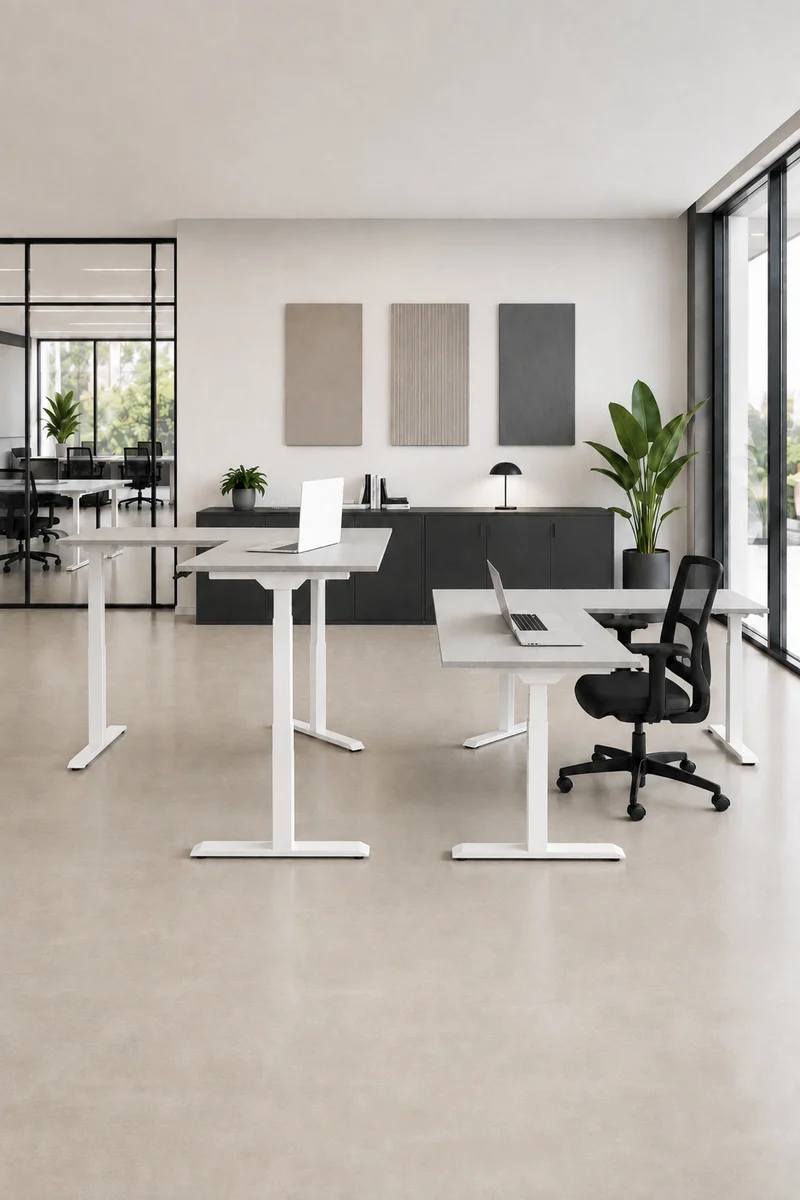 Bureau d'Angle Assis Debout Électrique Professionnel Pop AD | Frezza