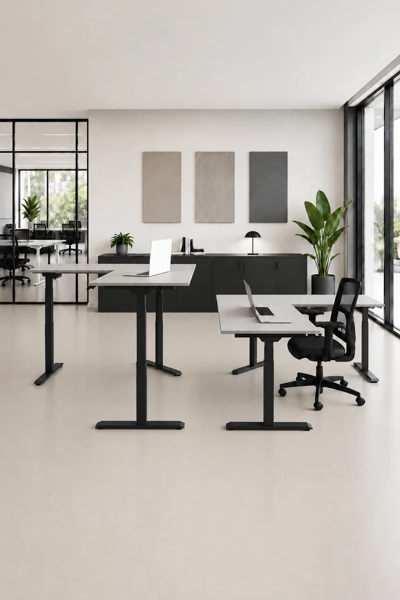 Bureau d'Angle Assis Debout Électrique Professionnel Pop AD | Frezza