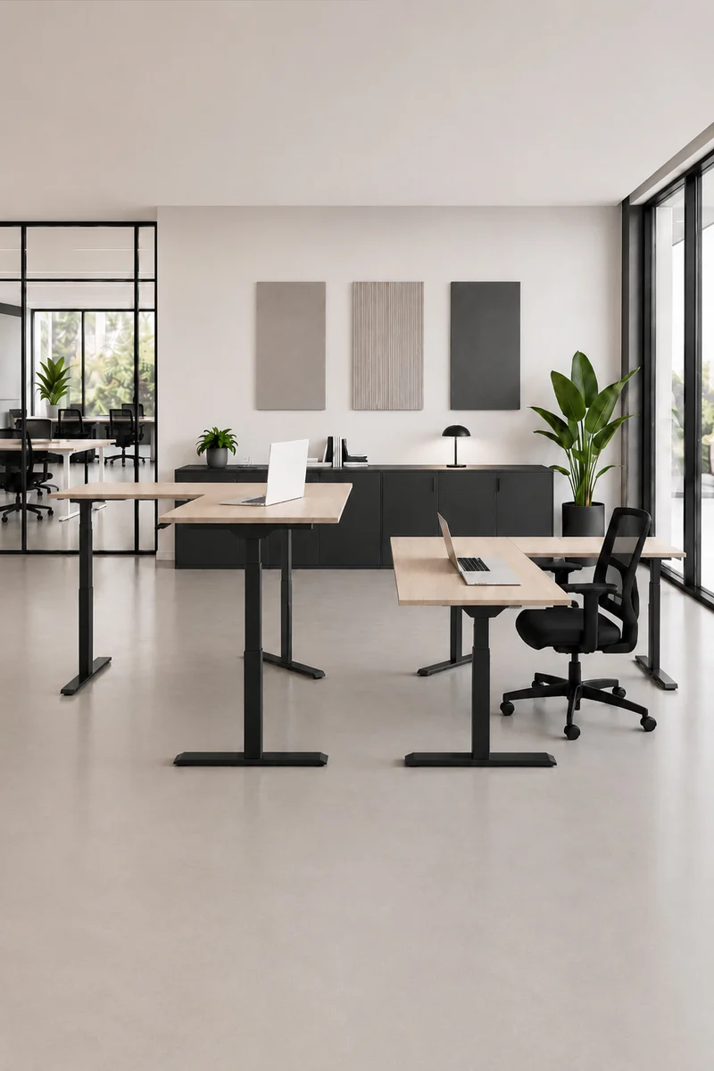 Bureau d'Angle Assis Debout Électrique Professionnel Pop AD | Frezza