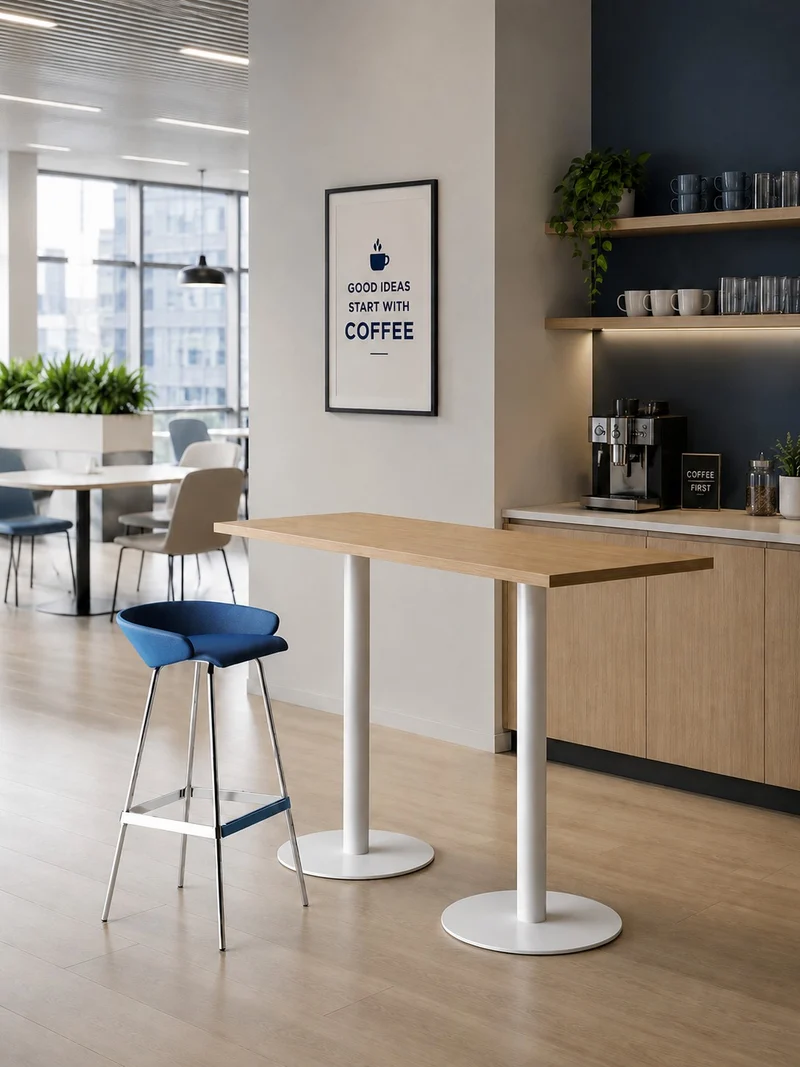 Table Haute Professionnelle Lounge Pop - Pieds tulipe