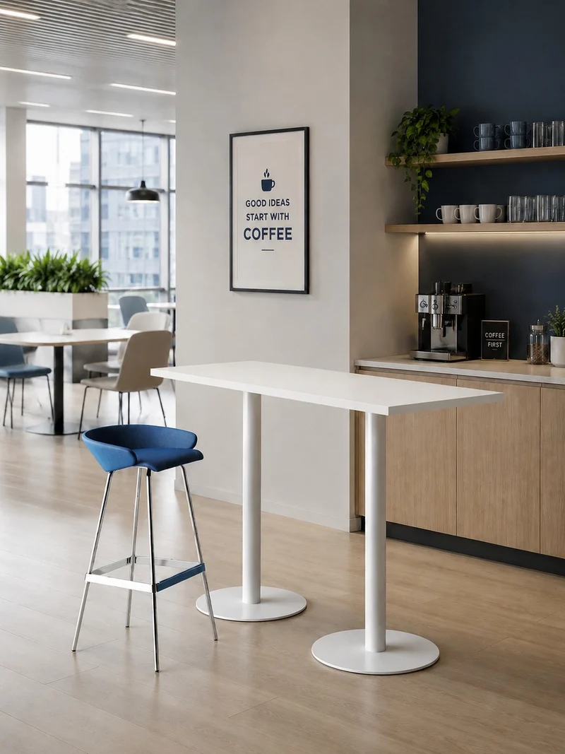 Table Haute Professionnelle Lounge Pop - Pieds tulipe