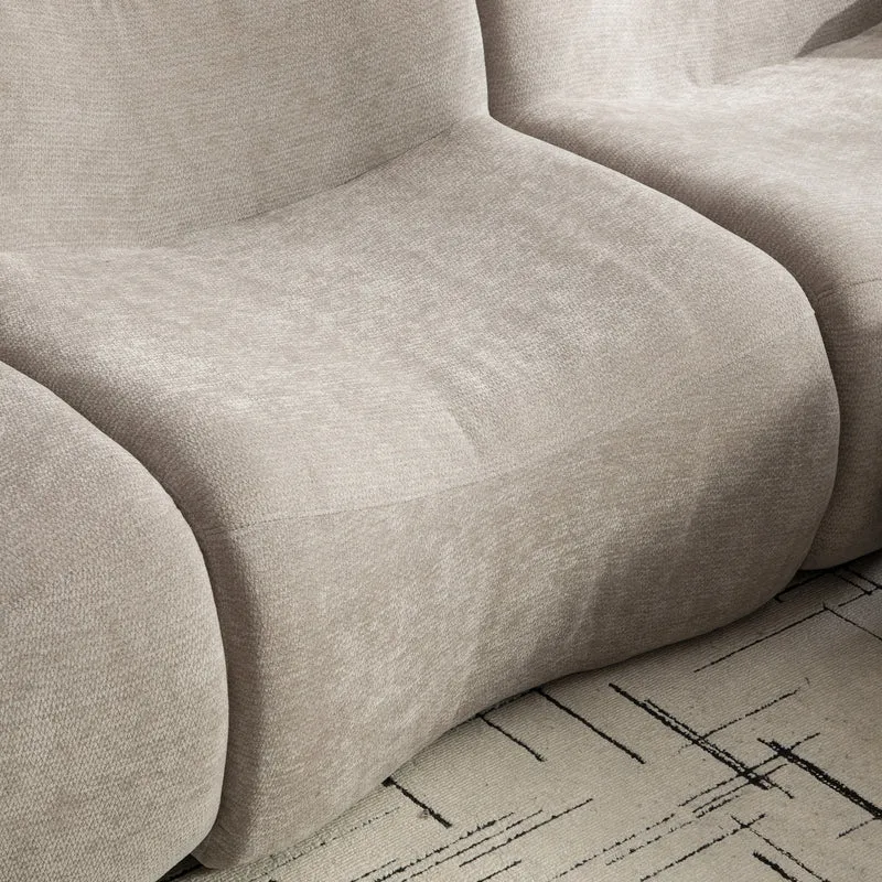 Canapé modulaire chenille gris 3 place