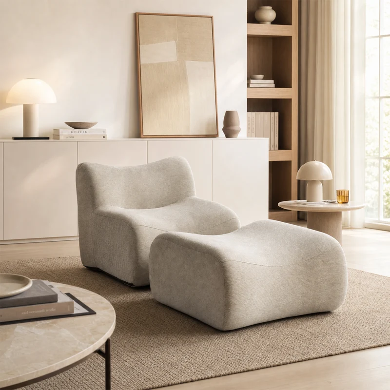 Canapé modulaire chenille gris 1 place