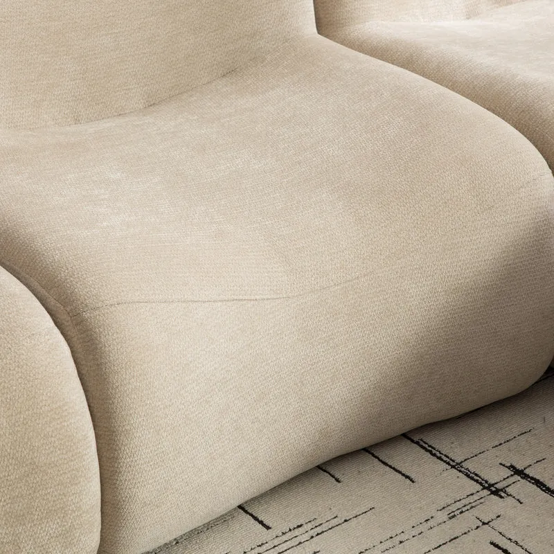 Canapé modulaire chenille kaki 1 place