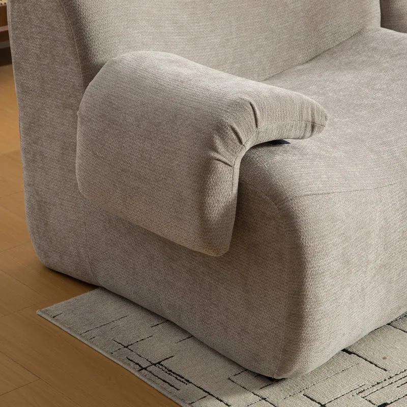 Canapé modulaire chenille gris 2 places