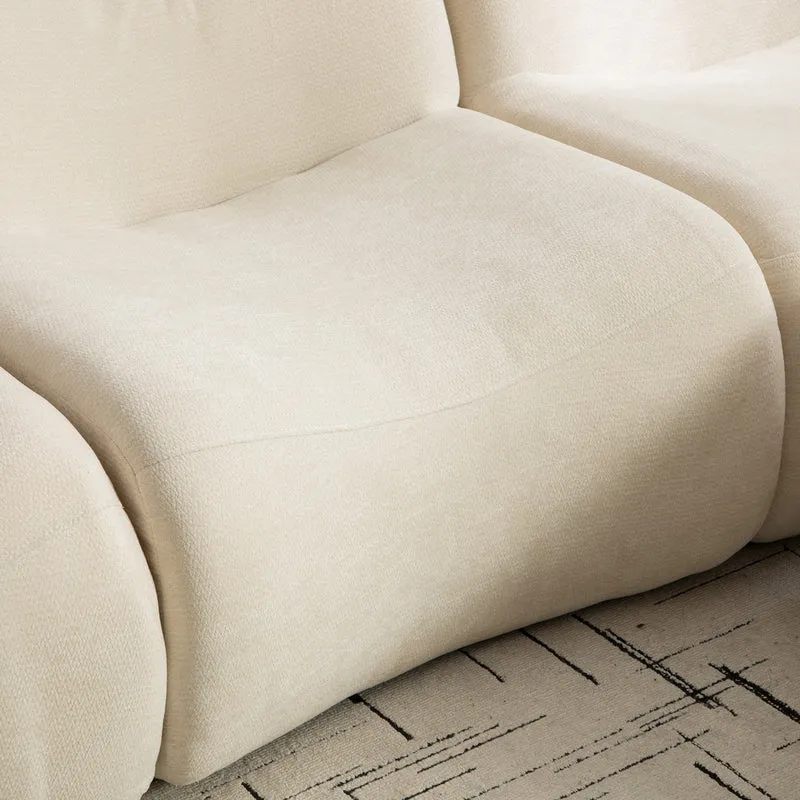 Canapé modulaire chenille beige 2 places