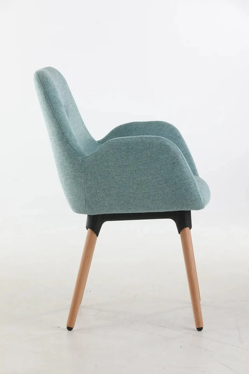 Fauteuil d'accueil et réunion Shino – Pieds bois