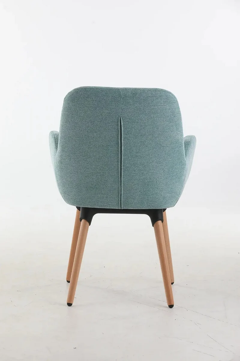 Fauteuil d'accueil et réunion Shino – Pieds bois