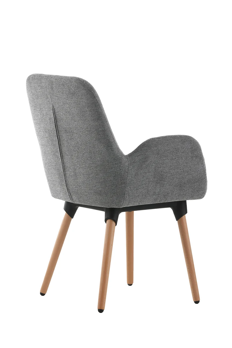 Fauteuil d'accueil et réunion Shino – Pieds bois