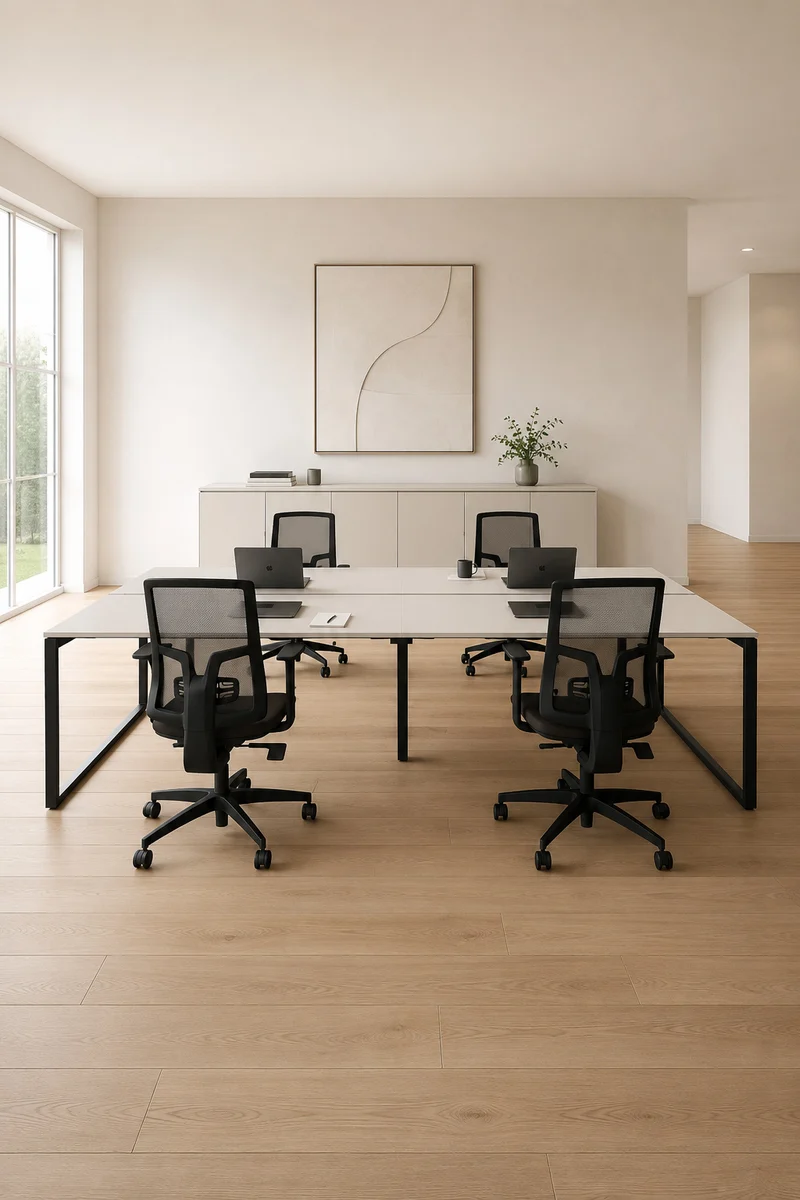 Bureau Bench Professionnel Pop Square 4 personnes