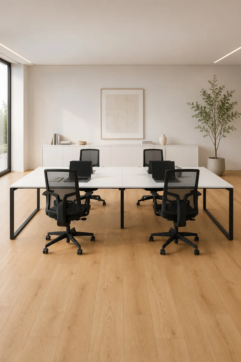 Bureau Bench Professionnel Pop Square 4 personnes
