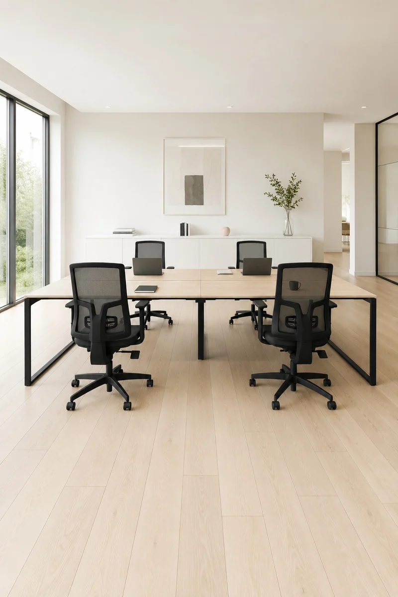 Bureau Bench Professionnel Pop Square 4 personnes