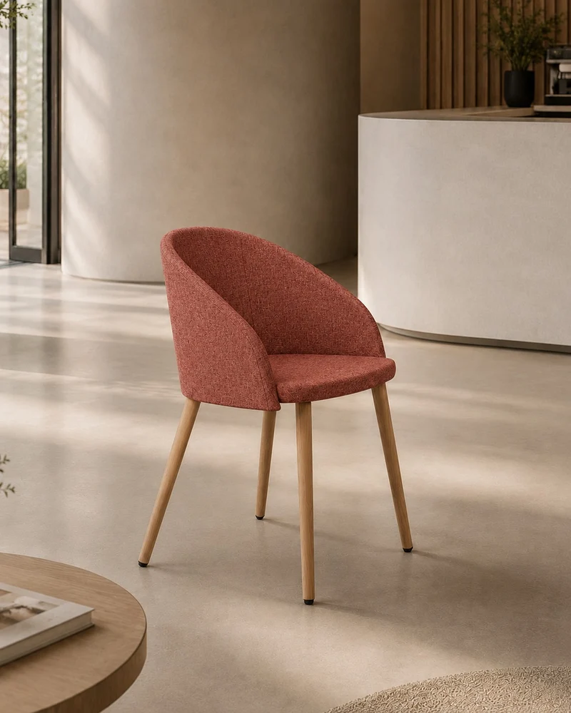 Fauteuil visiteur Duna - 4 pieds bois