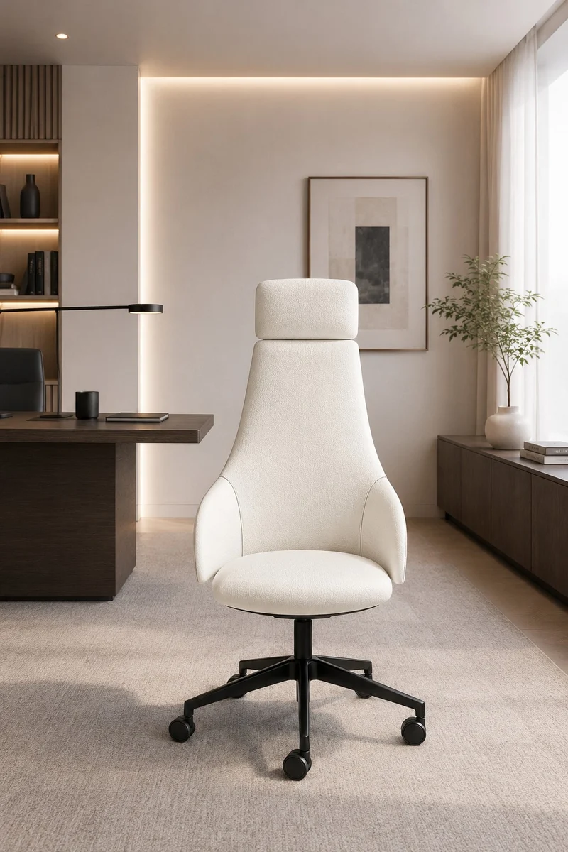 Fauteuil de direction Kontea haut dossier cuir