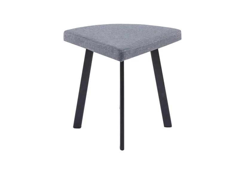 Ensemble table à manger en bois noir avec 4 tabourets gris IRINA